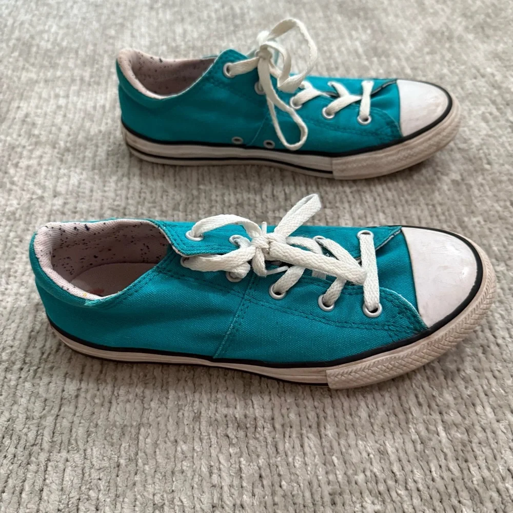 Converse All Star Low Top Sneakers Teal Canvas‎ Youth 4 / Women’s 5.5
